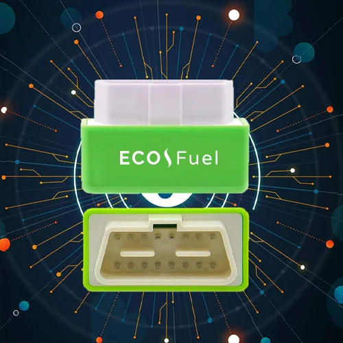 ECO Fuel device beside a savings piggy bank